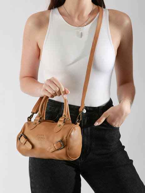 Cross Body Tas Strappy Leder Basilic pepper Bruin strappy BSTR01 ander zicht 2